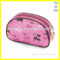 promotional makeup bag beautiful women satin travel cosmetic bag